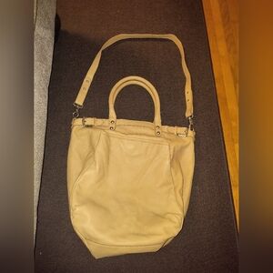 Tan Italian Leather Tote with Dual Handles